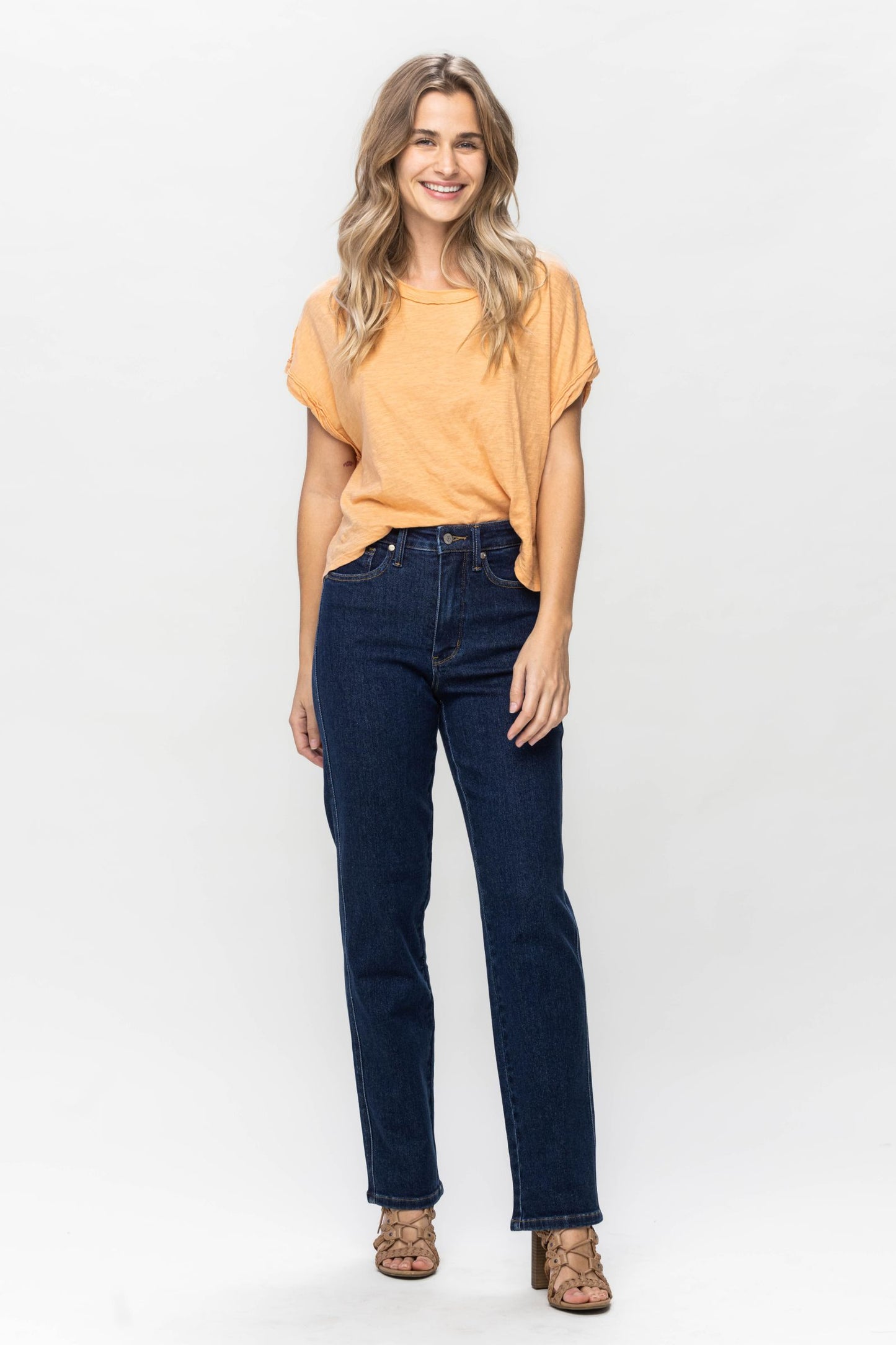 Judy Blue High Waist Tummy Control Classic Straight Jeans