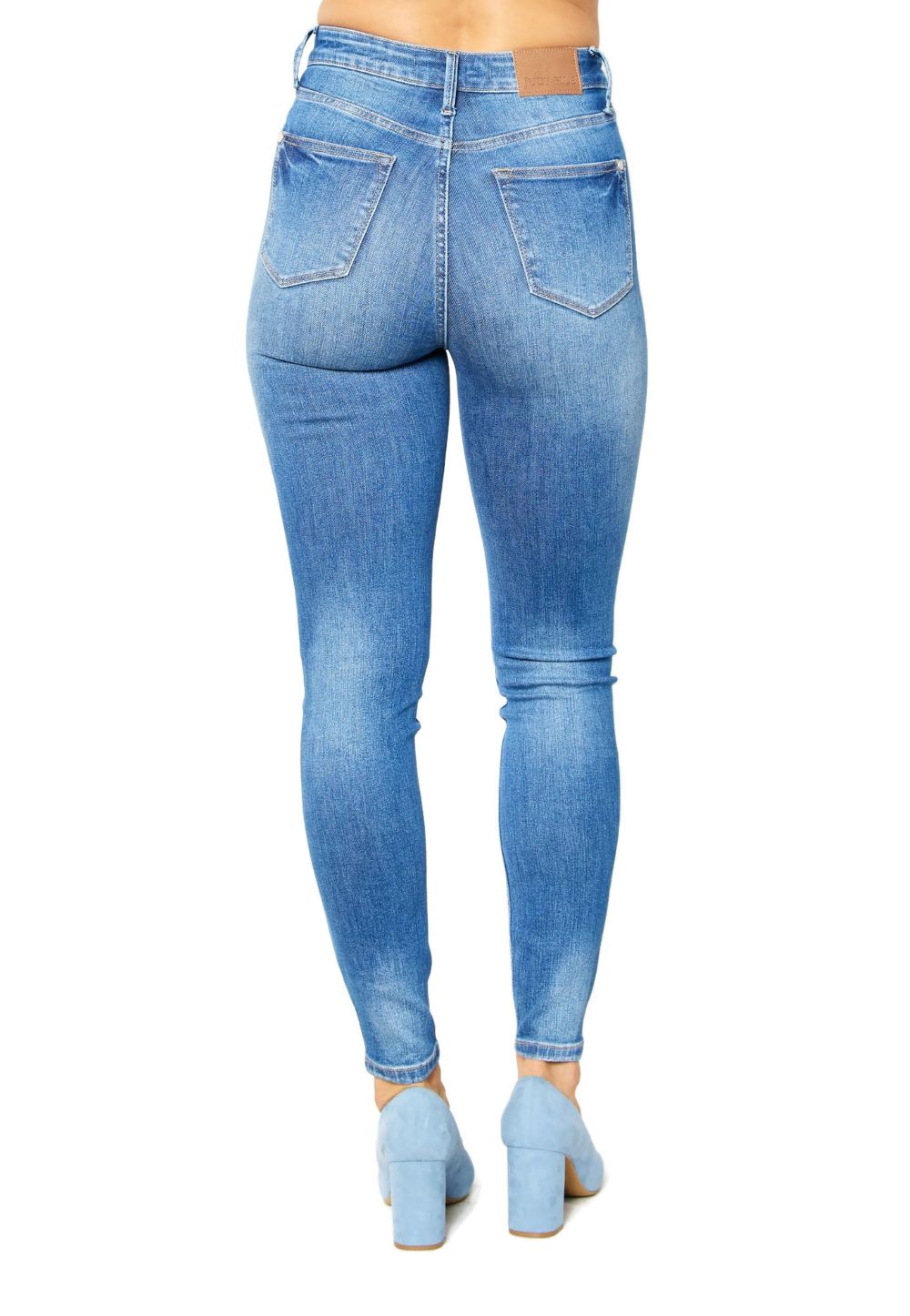 Judy Blue High Waist Tummy Control Classic Denim Blue Skinny Jeans