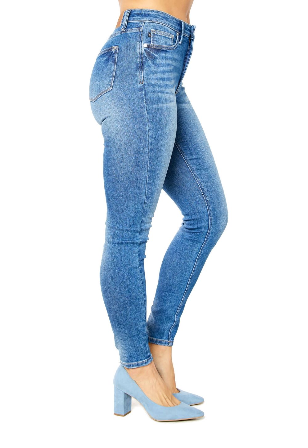 Judy Blue High Waist Tummy Control Classic Denim Blue Skinny Jeans