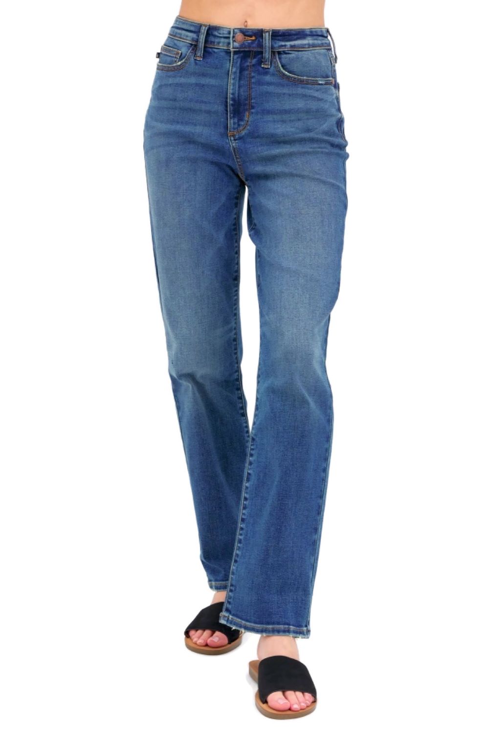 Judy Blue High Waist Vintage Relaxed Straight Jeans