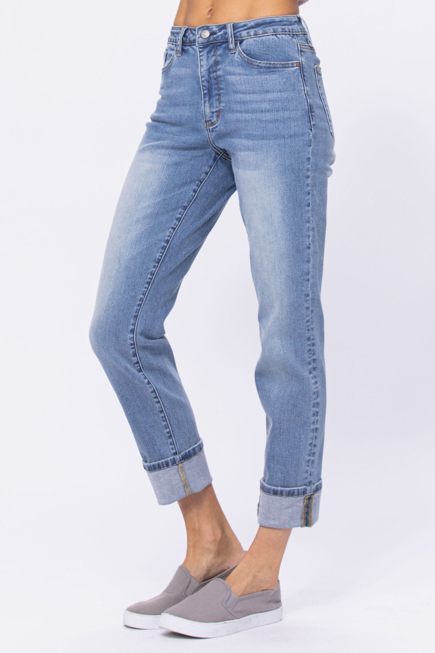 Judy Blue High Waist Vintage Wash Boyfriend Jeans