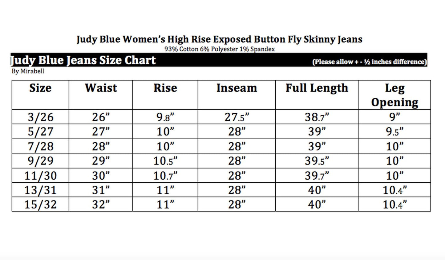Judy Blue High Rise Button Fly Ankle Skinny Jeans
