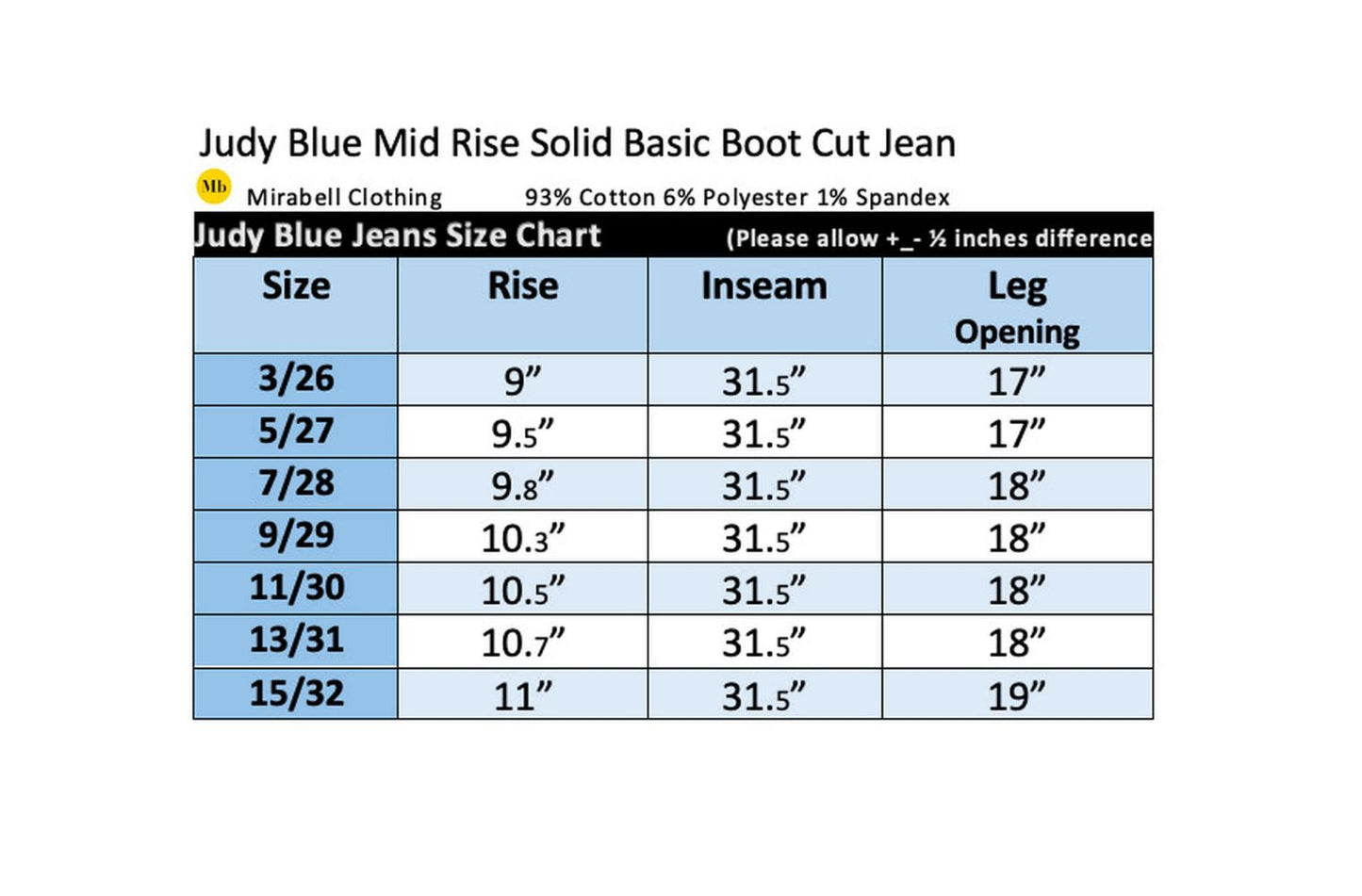 Judy Blue Mid Rise Vintage Boot Cut Jeans