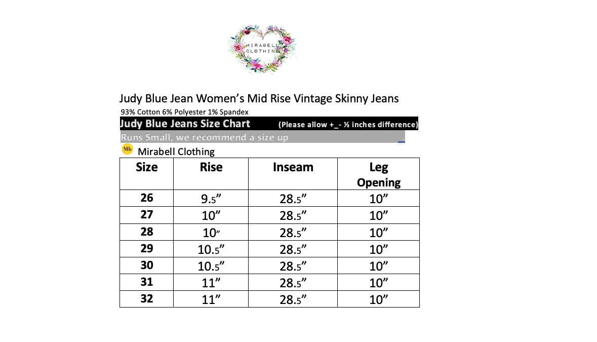 Judy Blue Basic Mid Rise Vintage Skinny Jeans