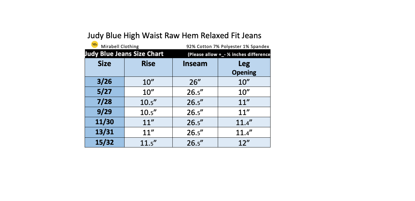 Judy Blue High Waist Raw Hem Relaxed Fit Jeans
