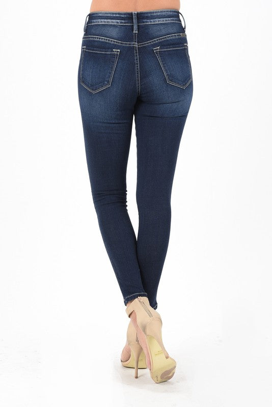 KanCan Mid Rise Dark Wash Skinny Jeans