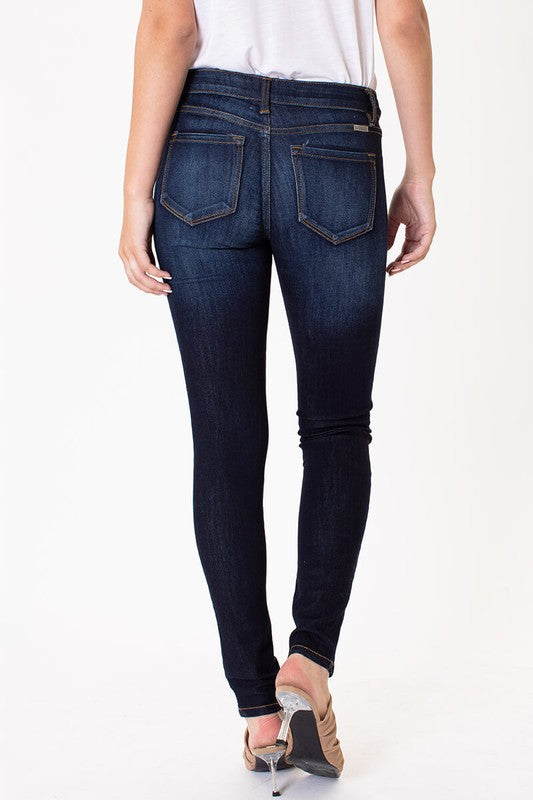 KanCan Mid Rise Basic Dark Super Skinny Jeans
