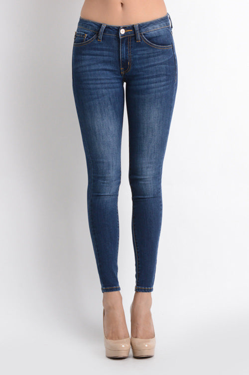 KanCan Mid Rise Basic MD Dark Super Skinny Jeans