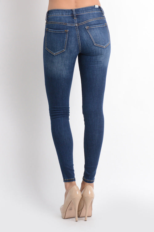 KanCan Mid Rise Basic MD Dark Super Skinny Jeans