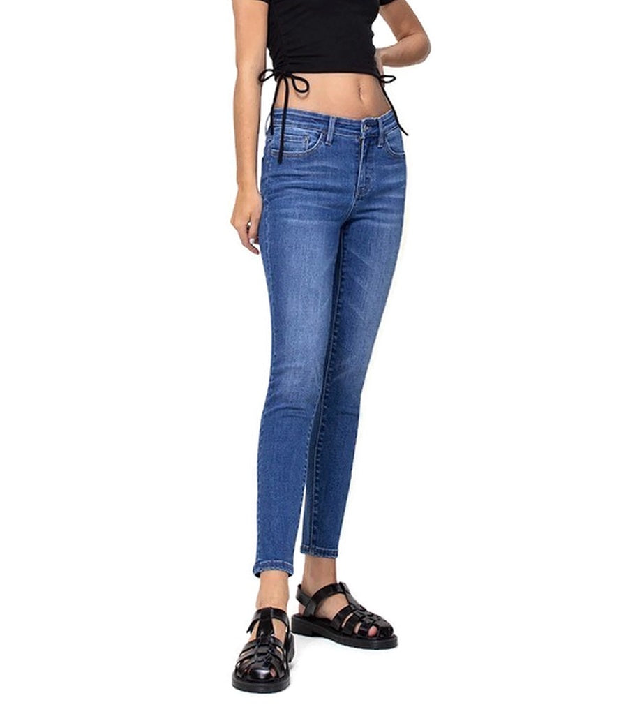 Vervet Jeans High Rise Med Blue Ankle Skinny Jeans