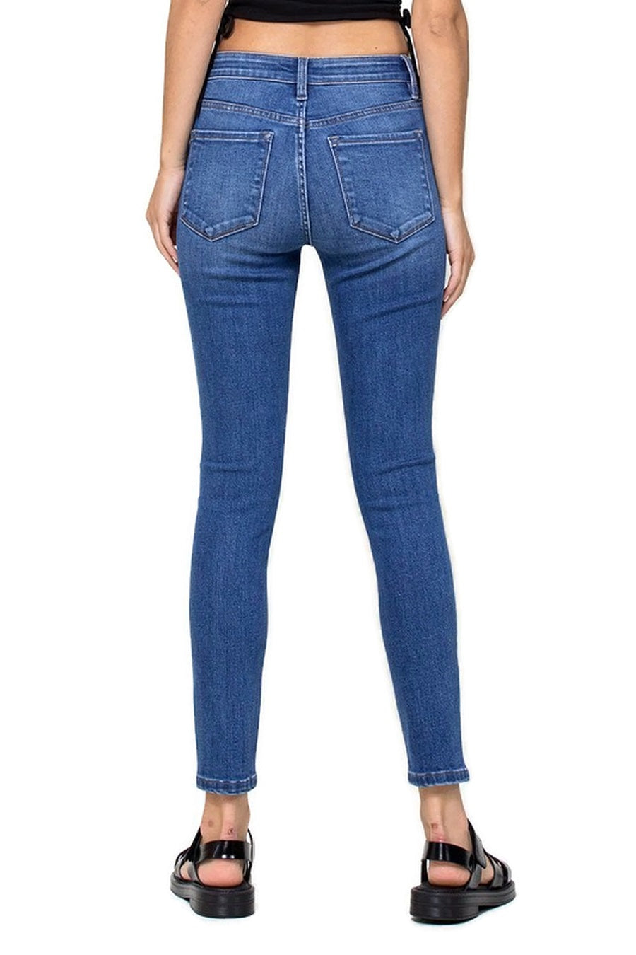 Vervet Jeans High Rise Med Blue Ankle Skinny Jeans
