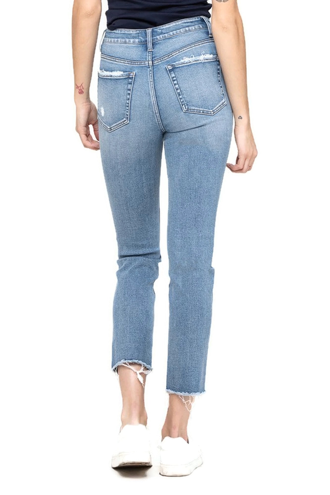 Vervet by Flying Monkey Super High Rise Slim & Cropped Straight Jeans