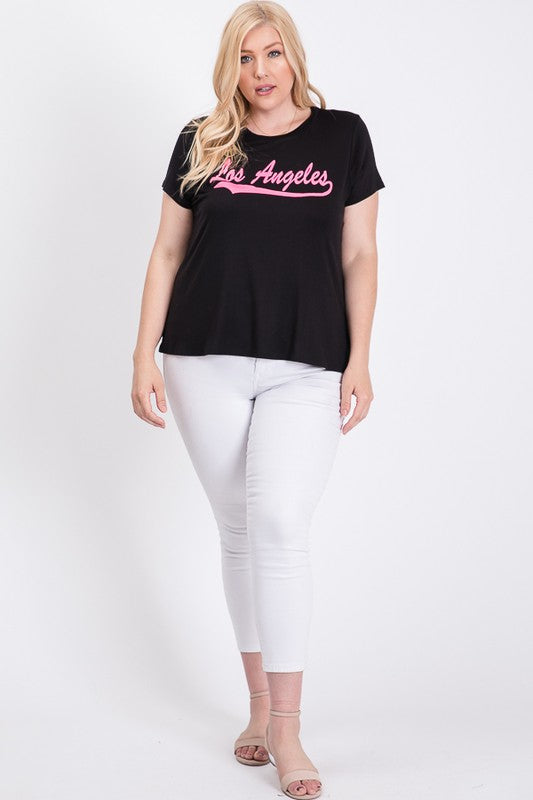 Women's Plus Los Angeles Logo T-Shirts