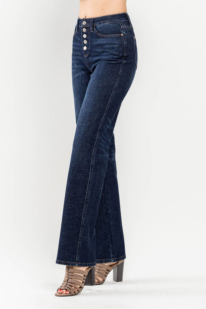 Judy Blue High Waist Button Fly Straight Leg Jeans