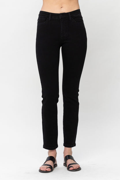 Judy Blue Mid Rise Black Slim Fit Jeans