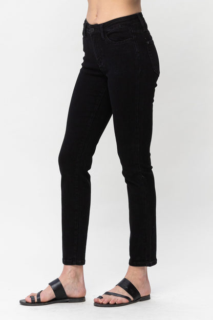 Judy Blue Mid Rise Black Slim Fit Jeans