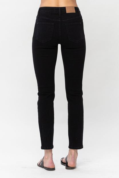 Judy Blue Mid Rise Black Slim Fit Jeans