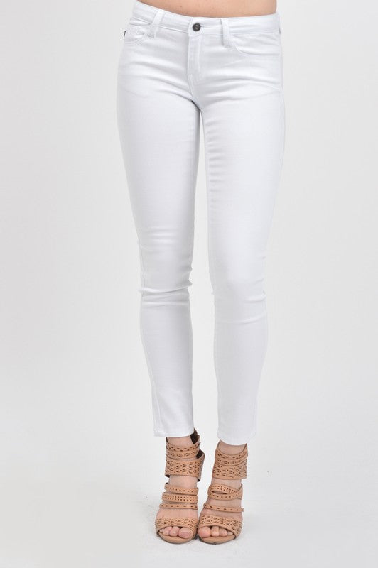 KanCan Mid Rise Basic White Skinny Jeans