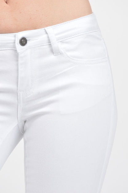 KanCan Mid Rise Basic White Skinny Jeans