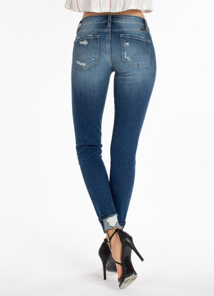 KanCan Mid Rise Destroyed Skinny Jeans
